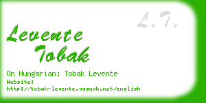 levente tobak business card